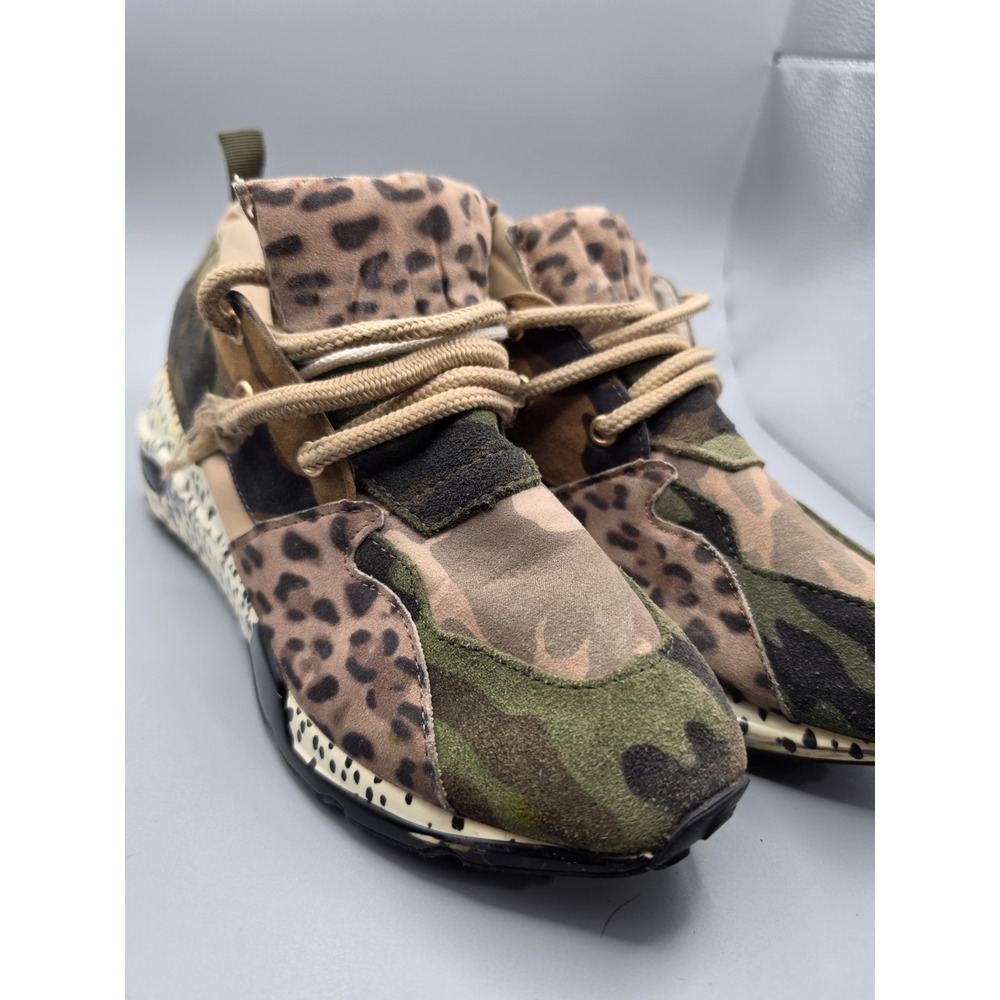 Steve Madden Women's Size 8 Camo Leopard Animal Print Chunky Fashion Sneakers